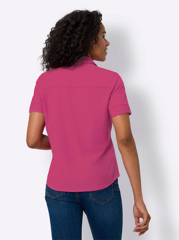 Sieh an! Klassische Bluse Hemdbluse Kurzarm – Bild 3 von 4