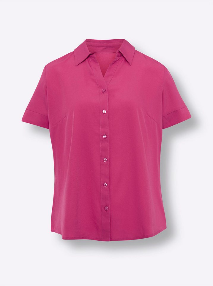 Sieh an! Klassische Bluse Hemdbluse Kurzarm – Bild 4 von 4