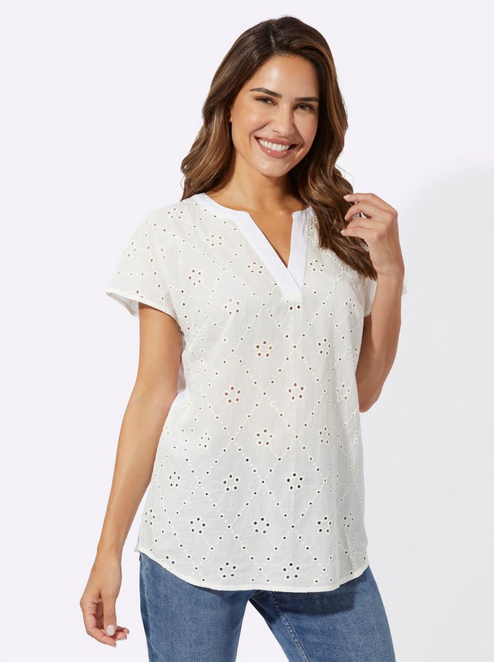 Sieh an! Klassische Bluse Kurzarm-Bluse Kurzarm – Bild 4 von 5