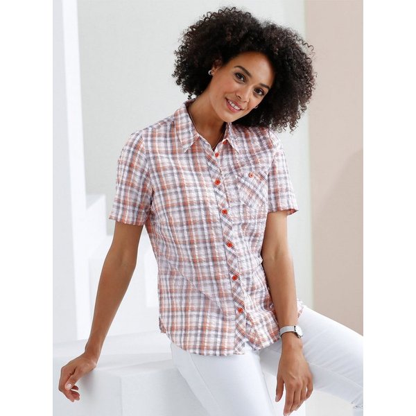 Sieh an! Klassische Bluse Bluse Kurzarm