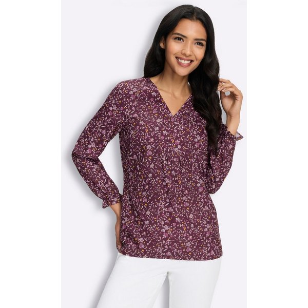Sieh an! Klassische Bluse Langarm-Bluse Langarm