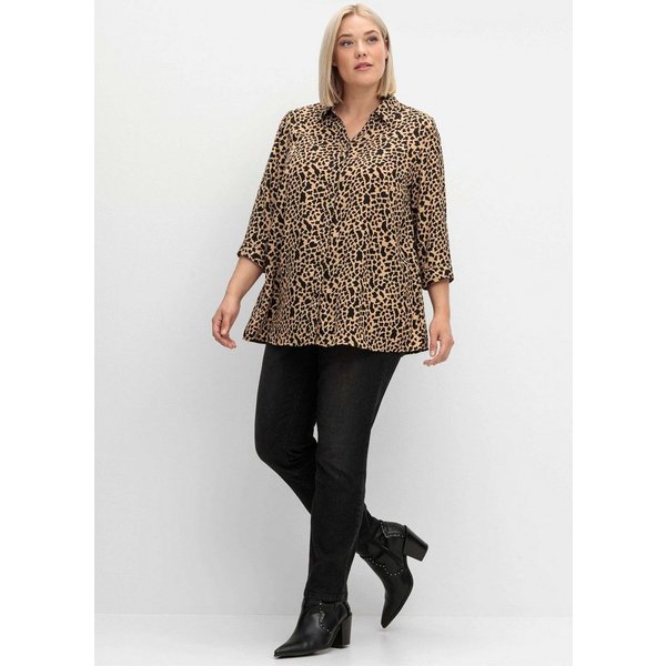 Sieh an! Klassische Bluse Longbluse 3/4-Arm
