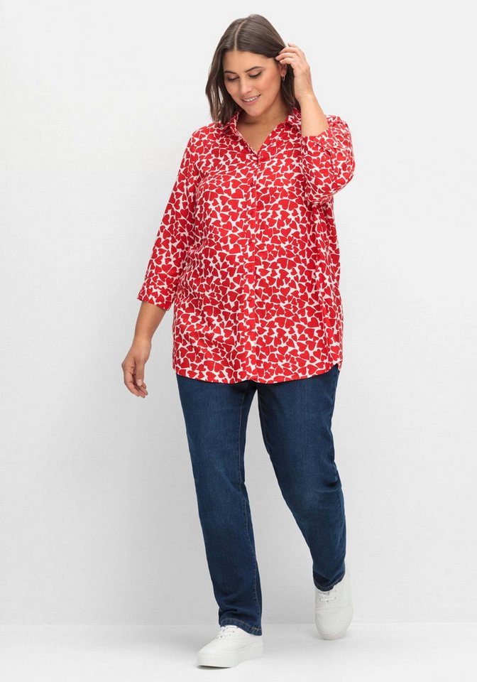 Sieh an! Klassische Bluse Longbluse 3/4-Arm – Bild 3 von 5