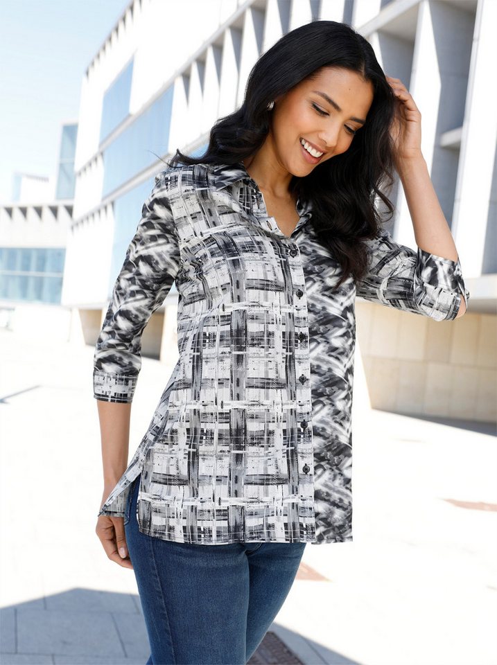 Sieh an! Klassische Bluse Longbluse 3/4-Arm – Bild 3 von 5