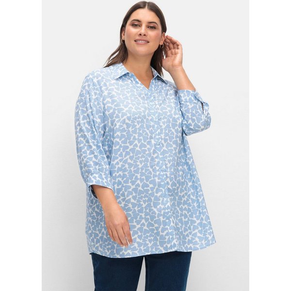 Sieh an! Klassische Bluse Longbluse 3/4-Arm