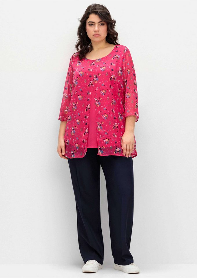 Sieh an! Klassische Bluse Longbluse 3/4-Arm – Bild 3 von 5