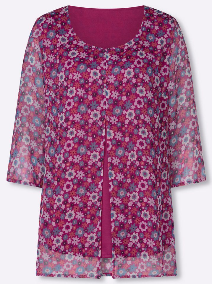 Sieh an! Klassische Bluse Longbluse 3/4-Arm – Bild 4 von 5