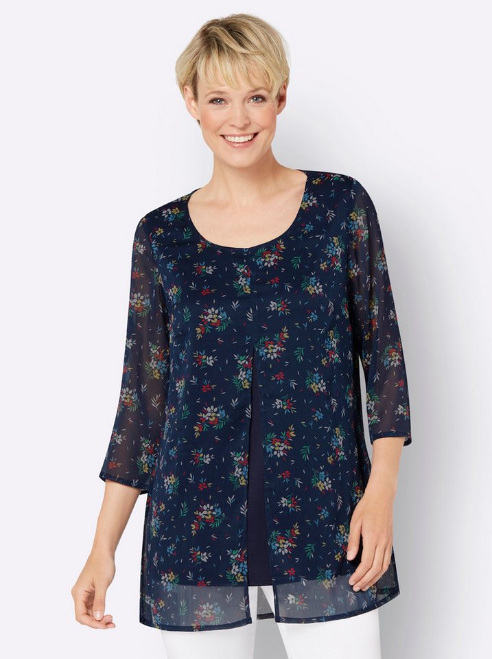 Sieh an! Klassische Bluse Longbluse 3/4-Arm – Bild 4 von 5