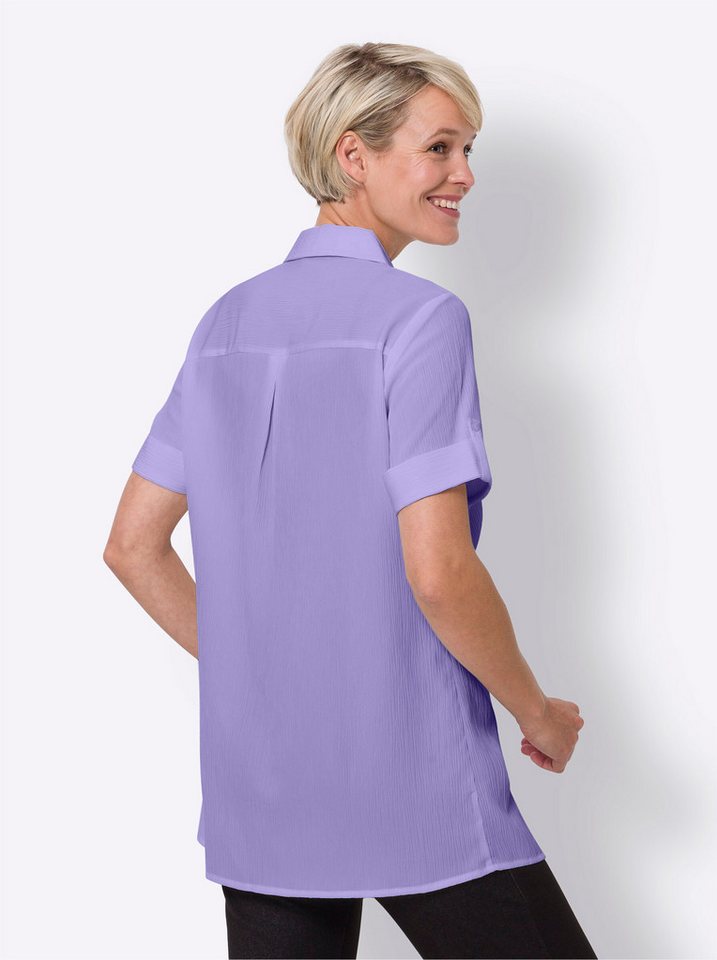 Sieh an! Klassische Bluse Longbluse Kurzarm – Bild 2 von 4