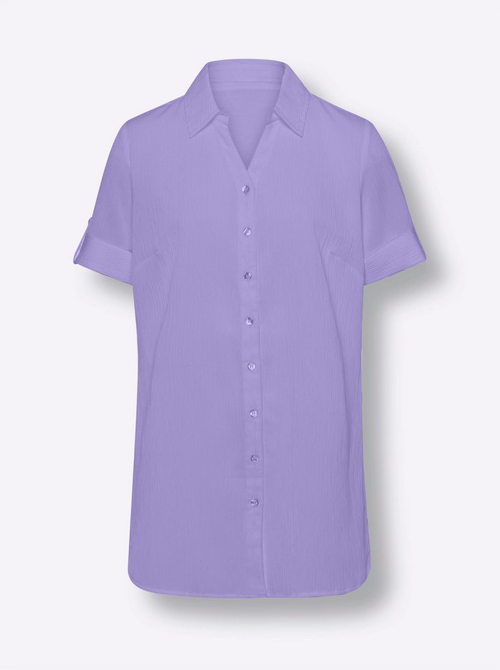 Sieh an! Klassische Bluse Longbluse Kurzarm – Bild 4 von 4