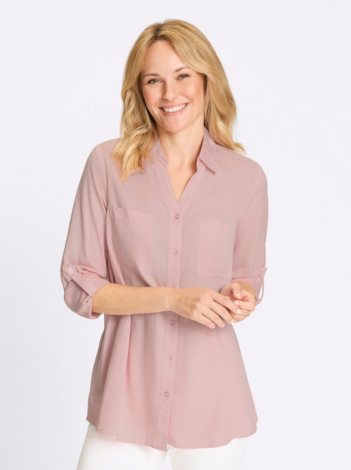 Sieh an! Klassische Bluse Longbluse Langarm – Bild 2 von 5