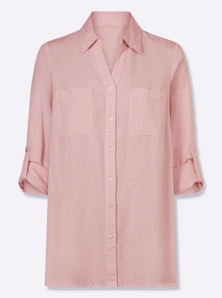 Sieh an! Klassische Bluse Longbluse Langarm – Bild 4 von 5