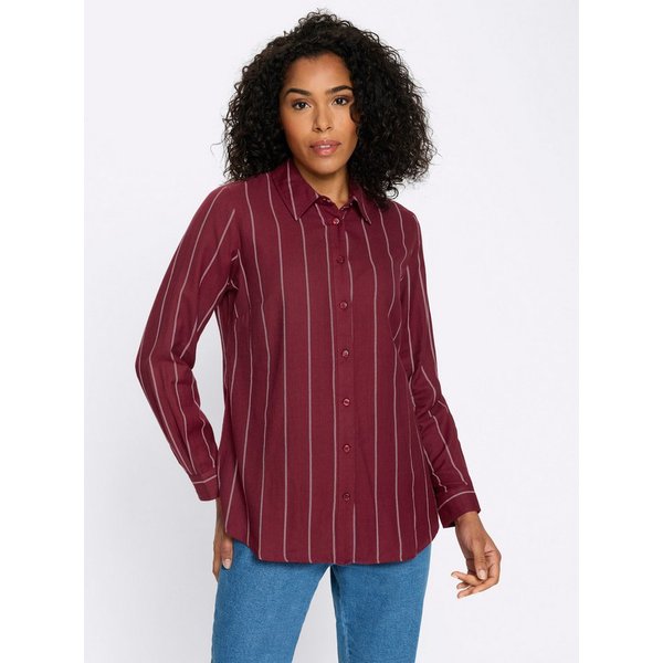 Sieh an! Klassische Bluse Longbluse Langarm