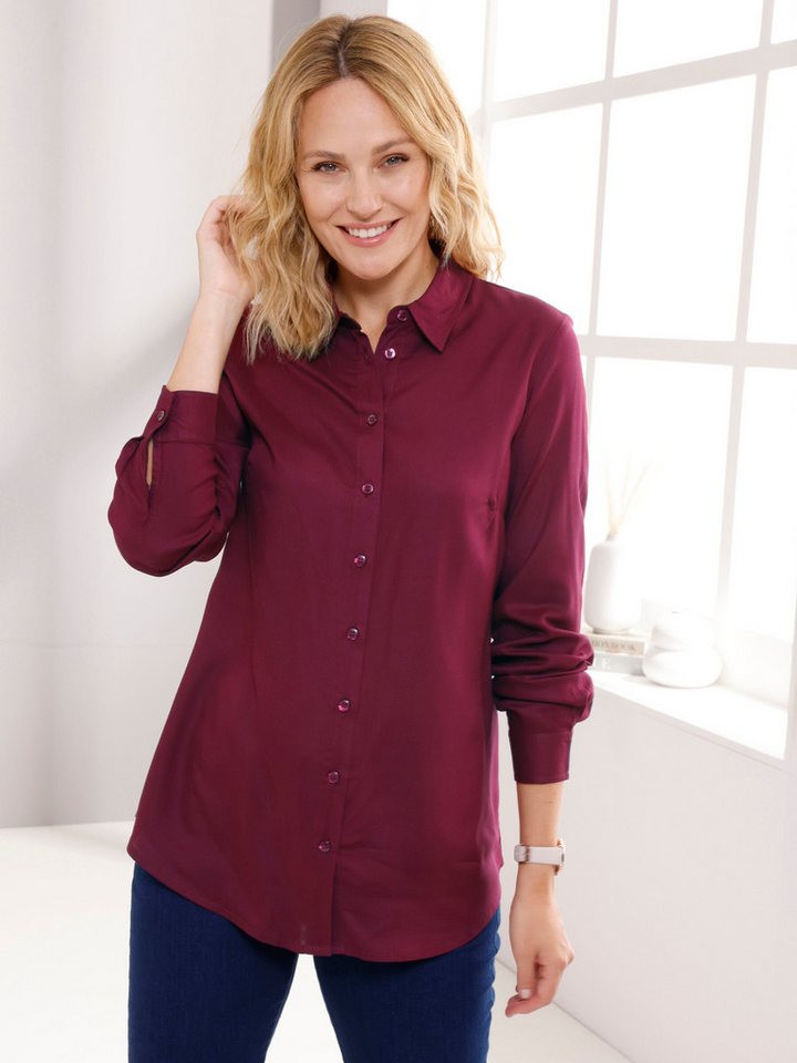 Sieh an! Klassische Bluse Longbluse Langarm – Bild 3 von 5