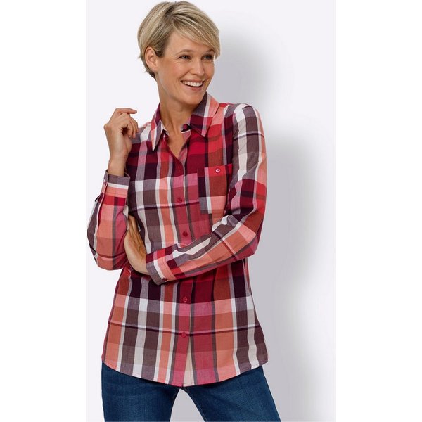 Sieh an! Klassische Bluse Longbluse Langarm