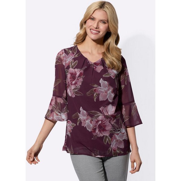 Sieh an! Klassische Bluse Schlupfbluse 3/4-Arm