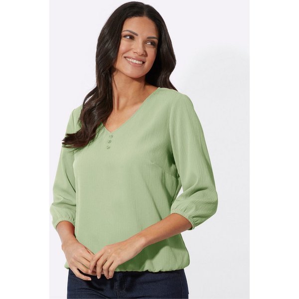 Sieh an! Klassische Bluse Schlupfbluse 3/4-Arm