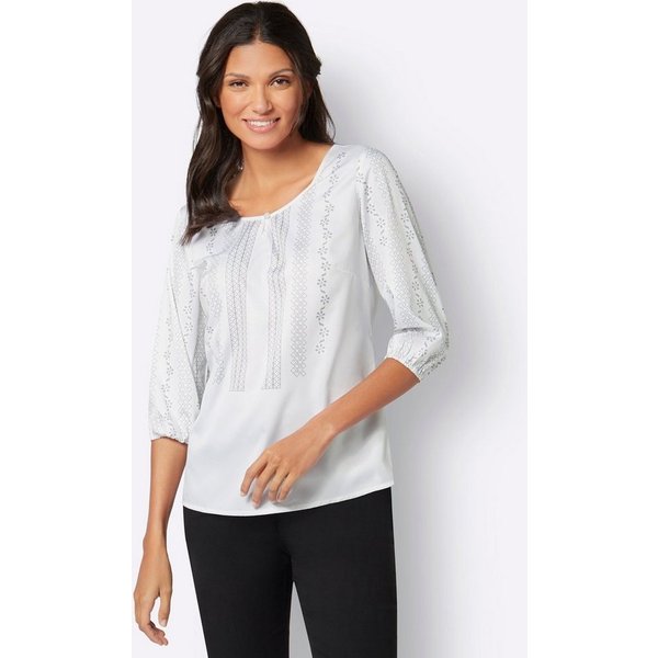 Sieh an! Klassische Bluse Schlupfbluse 3/4-Arm