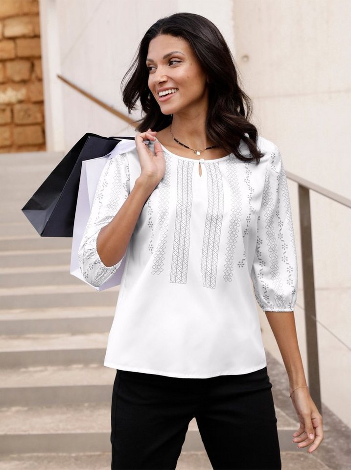 Sieh an! Klassische Bluse Schlupfbluse 3/4-Arm – Bild 3 von 4