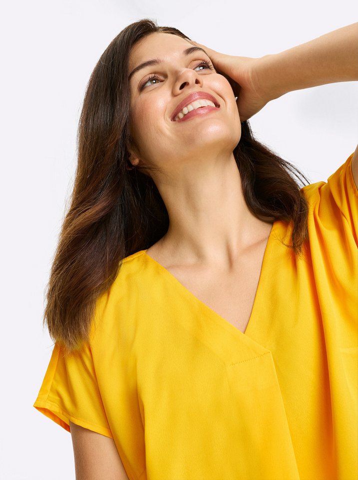 Sieh an! Klassische Bluse Schlupfbluse Kurzarm – Bild 4 von 5