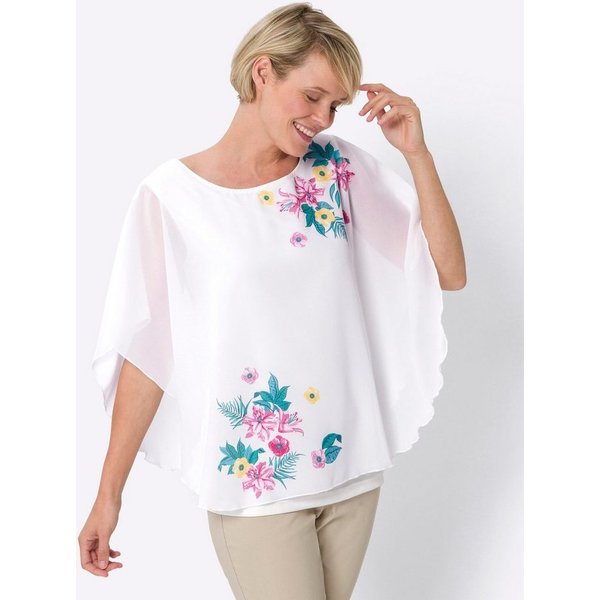 Sieh an! Klassische Bluse Schlupfbluse Kurzarm