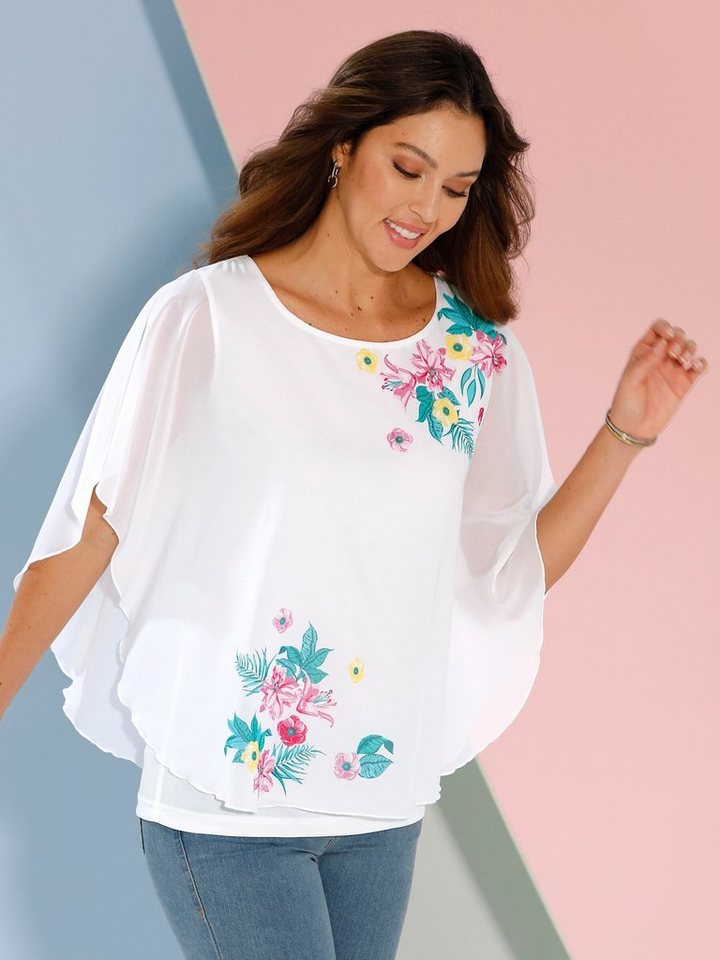 Sieh an! Klassische Bluse Schlupfbluse Kurzarm – Bild 3 von 4