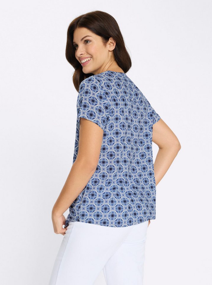 Sieh an! Klassische Bluse Schlupfbluse Kurzarm – Bild 3 von 5