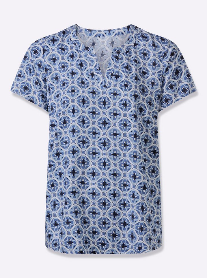 Sieh an! Klassische Bluse Schlupfbluse Kurzarm – Bild 4 von 5