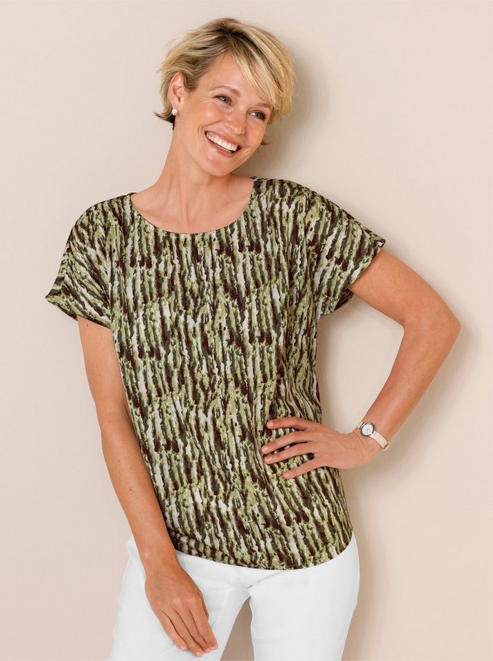 Sieh an! Klassische Bluse Schlupfbluse Kurzarm – Bild 3 von 5