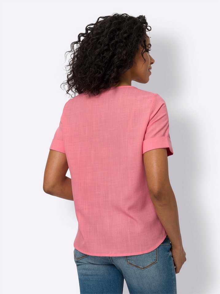 Sieh an! Klassische Bluse Schlupfbluse Kurzarm – Bild 2 von 4