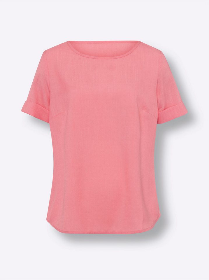 Sieh an! Klassische Bluse Schlupfbluse Kurzarm – Bild 4 von 4