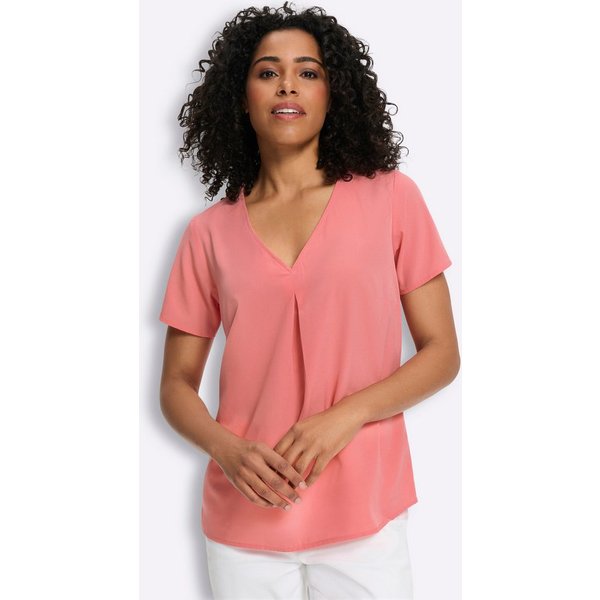 Sieh an! Klassische Bluse Schlupfbluse Kurzarm