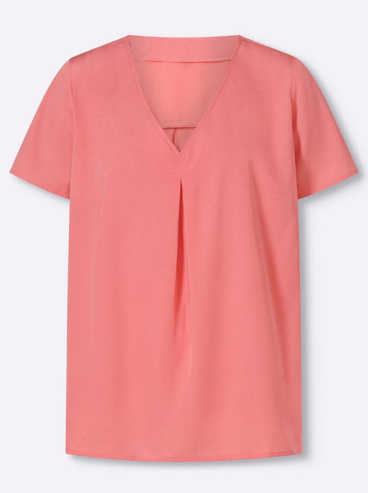 Sieh an! Klassische Bluse Schlupfbluse Kurzarm – Bild 3 von 5
