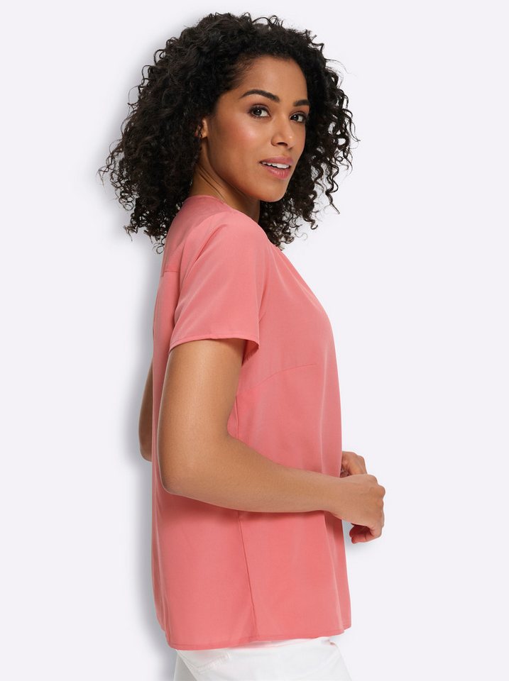 Sieh an! Klassische Bluse Schlupfbluse Kurzarm – Bild 4 von 5