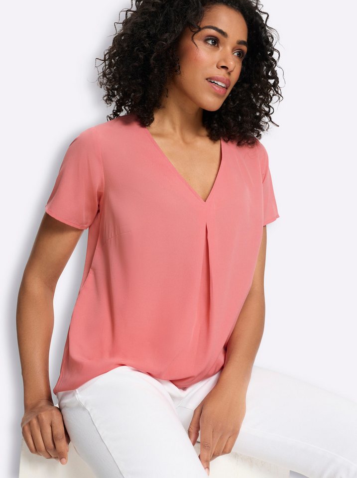 Sieh an! Klassische Bluse Schlupfbluse Kurzarm – Bild 5 von 5