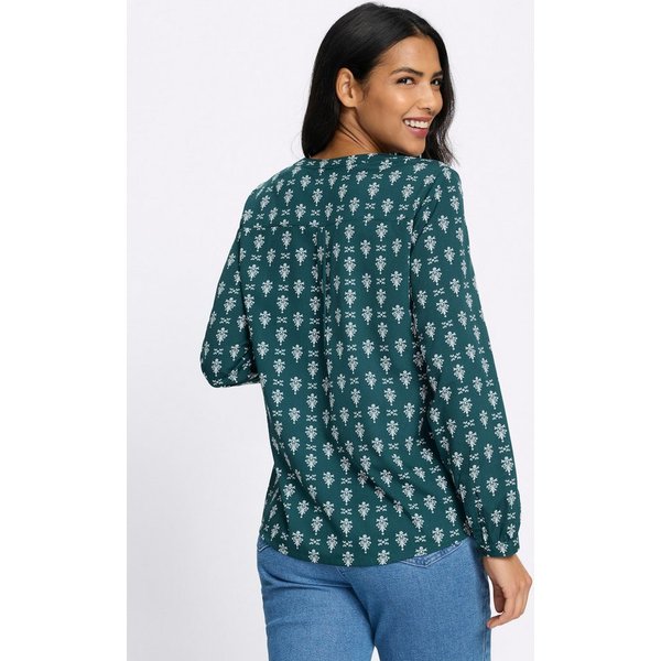 Sieh an! Klassische Bluse Schlupfbluse Langarm