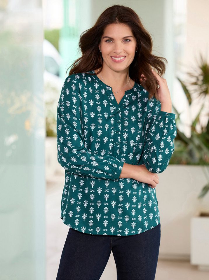 Sieh an! Klassische Bluse Schlupfbluse Langarm – Bild 4 von 5