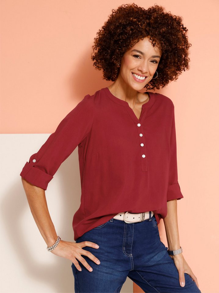 Sieh an! Klassische Bluse Schlupfbluse Langarm – Bild 4 von 4