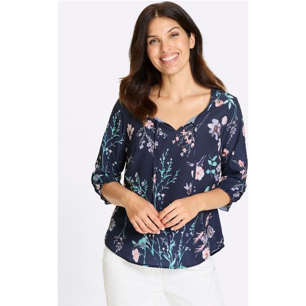 Sieh an! Klassische Bluse Tunikabluse 3/4-Arm