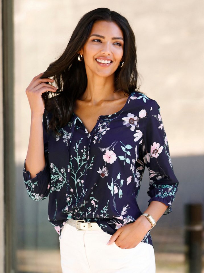 Sieh an! Klassische Bluse Tunikabluse 3/4-Arm – Bild 3 von 5