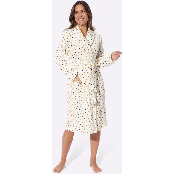 Sieh an! Morgenmantel Morgenmantel Langarm, Polyester, Bindeband, Fleece