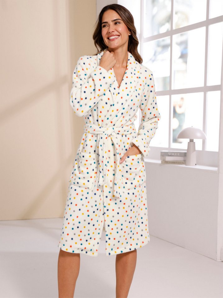 Sieh an! Morgenmantel Morgenmantel Langarm, Polyester, Bindeband, Fleece – Bild 3 von 5