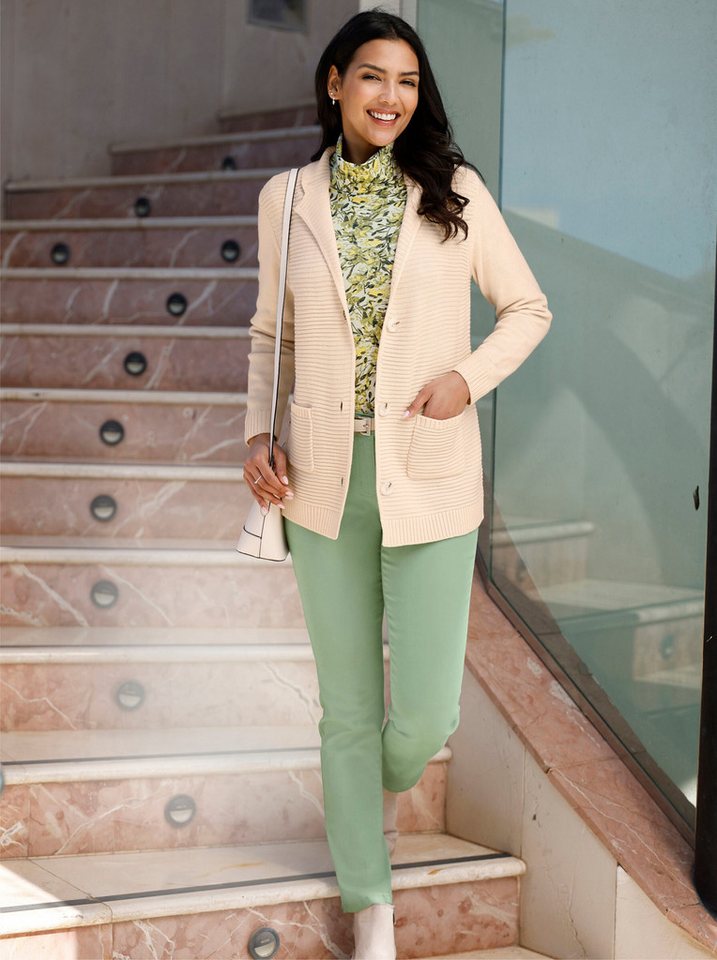 Sieh an! Strickjacke Cardigan Langarm Ripp – Bild 4 von 4