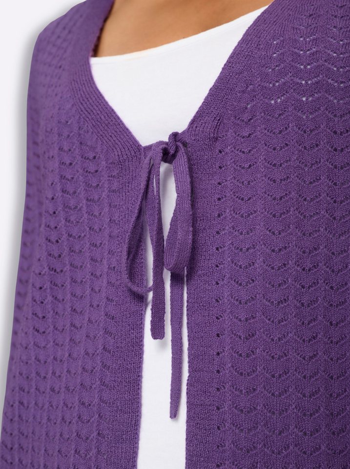 Sieh an! Strickjacke Strickjacke Langarm Ajourstrick – Bild 5 von 5