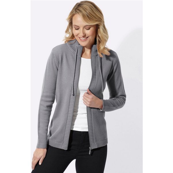 Sieh an! Strickjacke Strickjacke Langarm Grobstrick