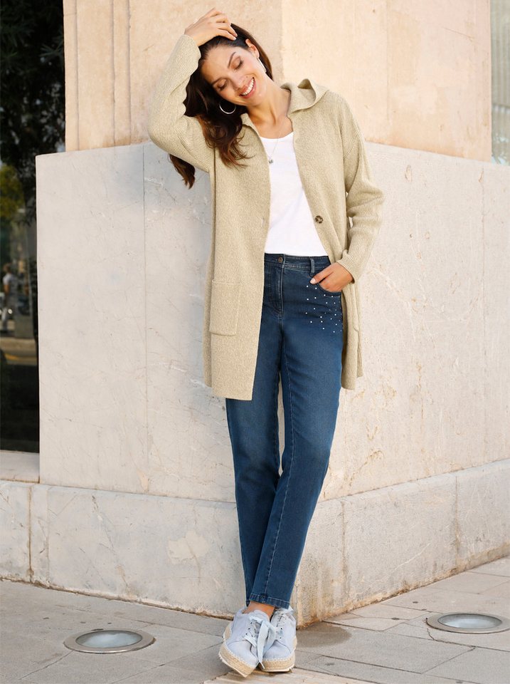 Sieh an! Strickjacke Strickjacke Langarm Jacquard – Bild 3 von 5