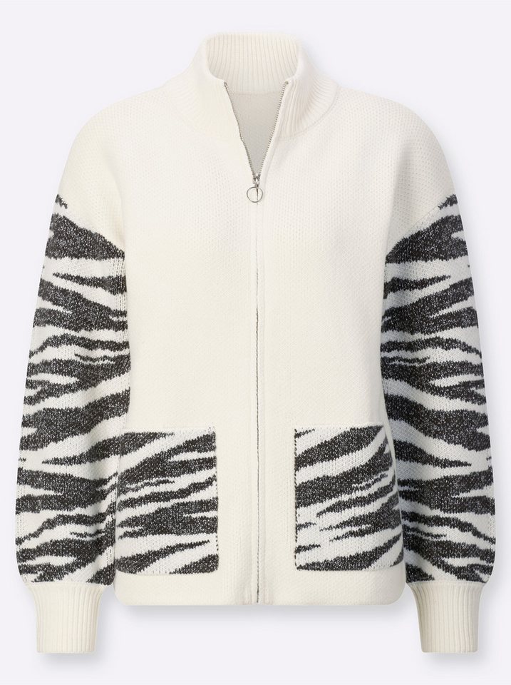 Sieh an! Strickjacke Strickjacke Langarm Jacquard – Bild 3 von 4