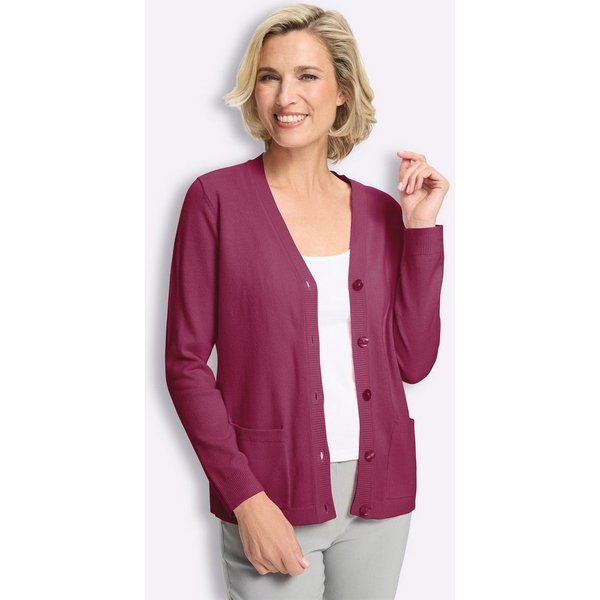 Sieh an! Strickjacke Strickjacke Langarm Jersey