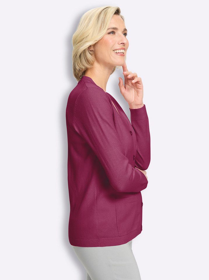 Sieh an! Strickjacke Strickjacke Langarm Jersey – Bild 5 von 5
