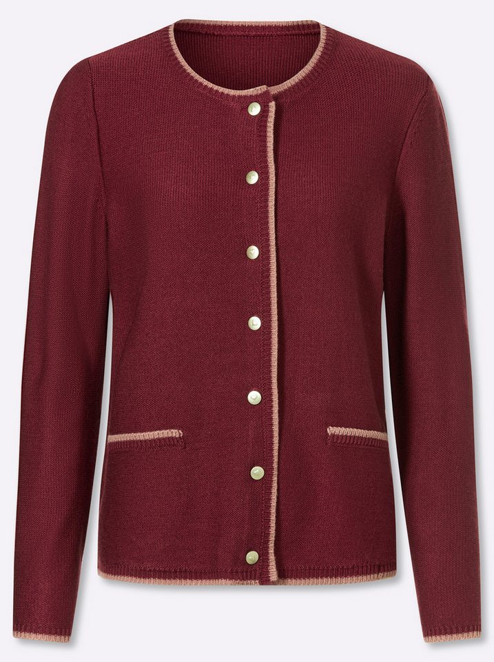Sieh an! Strickjacke Strickjacke Langarm Links-Strick – Bild 4 von 5